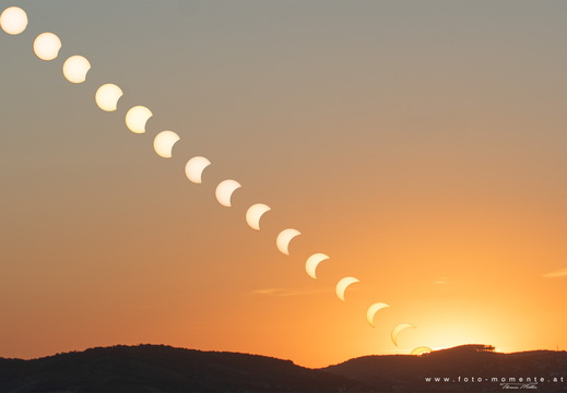 Verlauf partielle Sonnenfinsternis vom 12. August 2026